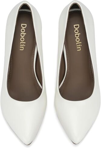 Women's Heels Pointed Toe Pumps Closed Toe High Heels Stiletto Comfortable Business Heels 3-Inch Wedding Party Dress Shoes (White Ivory,Size 10.5) in Saudi Arabia