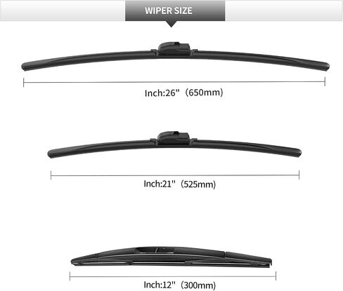 Replacement for Passport 2019-2024 Front and Rear Windshield Wiper Blade, 2 Pieces of Car Front Rear Window Wiper Blades for 2019 2020 2021 2022 20233 2024 in Kuwait