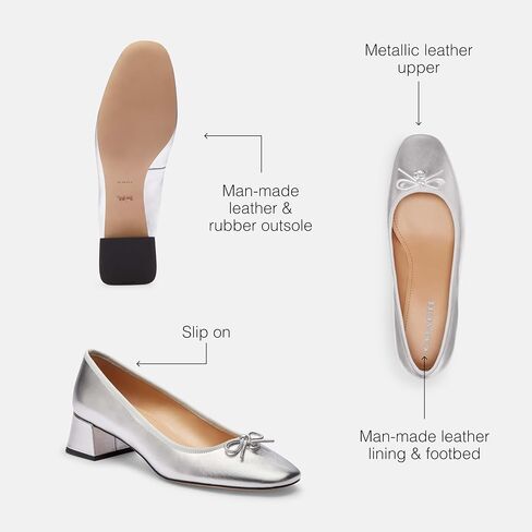 Coach Women's Ava Metallic Leather Ballet Pump in Kuwait