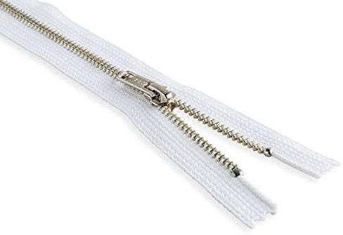 24" Metal Zipper Sewing White Nickel Metal Pant Zipper 24 inch White Zip for Sewing Craft in Saudi Arabia