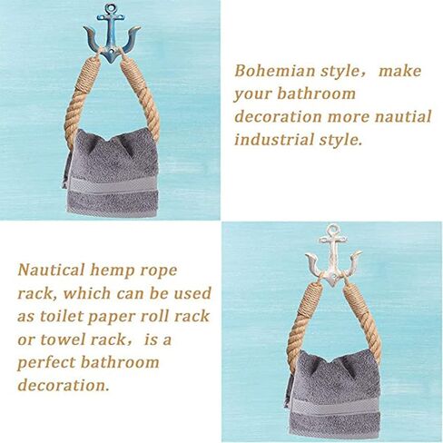 Nautical Toilet Paper Holder Antique Industrial Wall Mounted Nautical Towel Ring with Metal Hook for Bathroom Bedroom or Kitchen Decor in Saudi Arabia