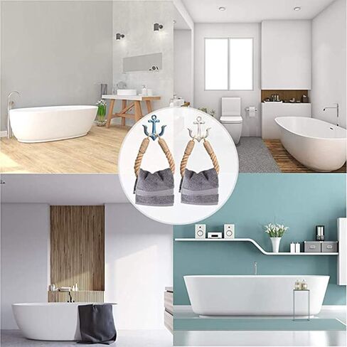 Nautical Toilet Paper Holder Antique Industrial Wall Mounted Nautical Towel Ring with Metal Hook for Bathroom Bedroom or Kitchen Decor in Saudi Arabia