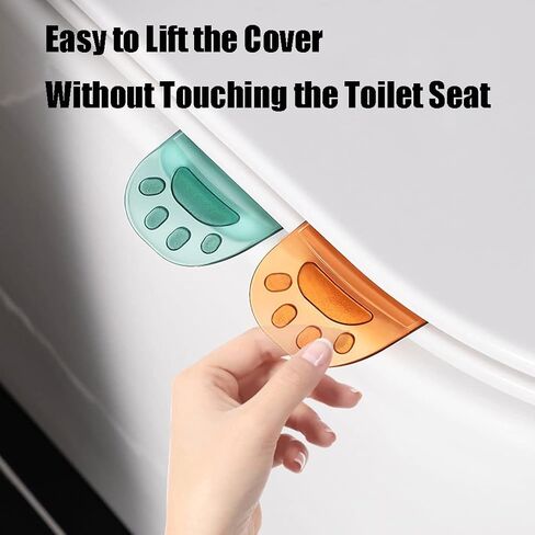 زوجان من رافع مقعد المرحاض، غطاء مقعد المرحاض ذاتي اللصق، رافع لتجنب لمس غطاء مقعد المرحاض، ملحقات الحمام (مخلب القط الشفاف) in Kuwait