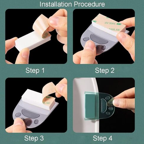 زوجان من رافع مقعد المرحاض، غطاء مقعد المرحاض ذاتي اللصق، رافع لتجنب لمس غطاء مقعد المرحاض، ملحقات الحمام (مخلب القط الشفاف) in Kuwait