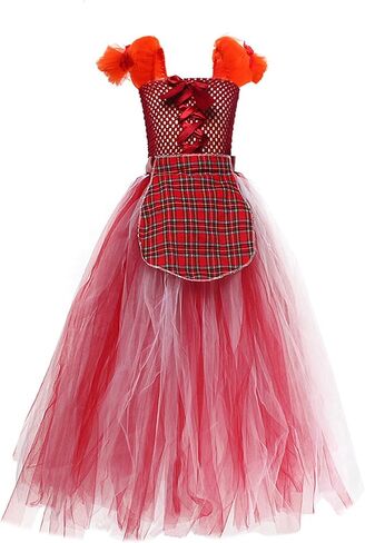 LIN&BABAY Hocus Pocus Costume for Girls Movie Cosplay Sanderson Sisters Dress with Cloak Broom Kids Halloween Costume in Saudi Arabia
