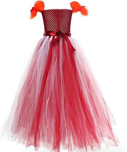 LIN&BABAY Hocus Pocus Costume for Girls Movie Cosplay Sanderson Sisters Dress with Cloak Broom Kids Halloween Costume in Saudi Arabia