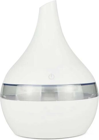 Happy Hauls Small Faux Wood Grain Aromatherapy Oil Diffuser LED Light Up, Cool Mist Humidifier (Dark Wood) in Saudi Arabia