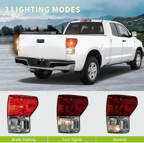 AUTOSAVER88 Tail Lights Assembly Compatible with 10 11 12 13 2010 2011 2012 2013 Tundra, Red Clear OE Replacement Taillights with Harness - Passenger Side in Saudi Arabia