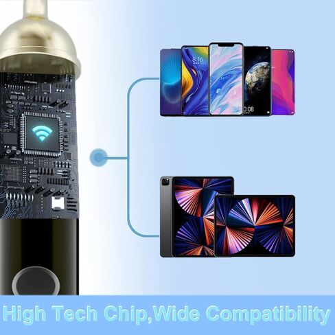 إزالة شمع الأذن، منظف الأذن مع الكاميرا، أداة إزالة شمع الأذن 1080 بكسل مع ضوء، مجموعة إزالة شمع الأذن مع 8 قطع للأذن، طقم تنظيف الأذن لنظام iOS، والهواتف الذكية أندرويد (أسود) in Kuwait