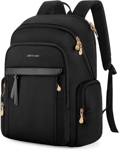 LIGHT FLIGHT Laptop Backpack for Women, 15.6 Inch Work Bag Business Backpack with USB Charging Hole, Water Resistant Travel Bags Casual Daypacks for College, Large Backpacks for Travel, Champagne in Saudi Arabia