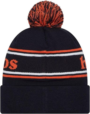 قبعة صغيرة منسوجة من New Era Youth Houston Astros Navy Script Cuff Knit، باللون الأزرق in Saudi Arabia