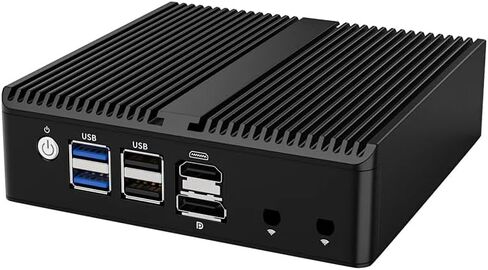 جهاز جدار الحماية الصغير، كمبيوتر صغير، VPN، جهاز توجيه PC، Celeron N100، DDR5 RS34g، AES-NI، 4 x Intel 2.5GbE I226-V LAN، 2 x USB3.0، DP، HDMI، بدون مروحة، Barebone، بدون ذاكرة وصول عشوائي، NO تخزين، لا يوجد نظام in Kuwait