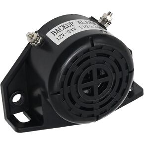 Back-up Alarm 12V-48V 110DB Backup Horn Reverse Beeper Warning Alarm Reversing Horn with Loud Beeper Tone for Trucks Lorry Van Forklift Heavy Construction Vehicles(Round)