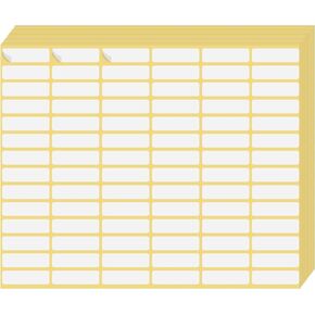 1485 Pcs White Labels Sticker, Removable Rectangular Labels Small Sticky Labels Blank Self Adhesive Labels Writable Price Tags for Envelopes File Folders Jars Boxes (13 * 19MM) 15 Sheets(A)