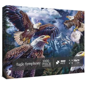Eagle Puzzles Bird Puzzle 1000 Piece for Adults Natural, Soaring Animal Puzzles 1000 Pieces Jungle Jigsaw Puzzle, Forest Puzzle as Decor