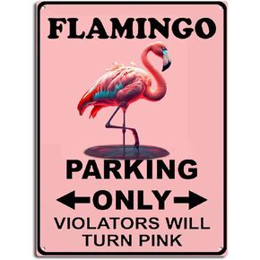 Pink Flamingo Metal Signs Vintage Wall Decor for Home Kitchen Bar Patio Room Garage yard decorations Retro Aluminium Sign 8X12inch/Tin Sign