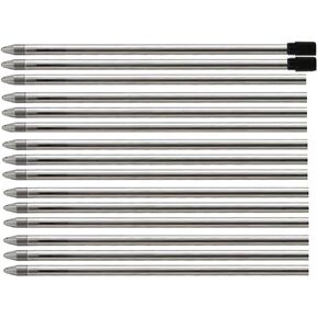 15 Mini D1 Ballpoint Pen Refills Compatible with Swarovski Crystalline Pens, Smooth Flow Ink (Bulk Packed) (Black)