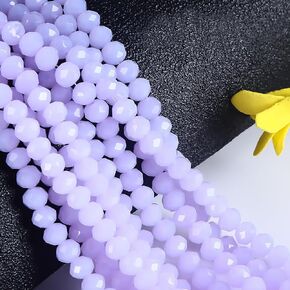 440Pcs Briolette Glass Beads for Jewelry Making, 4mm Faceted Crystall Beads for Bracelets Making, Rondelle Pink Glass Beads Bulk for Crafts Wine Charms Wind Chimes Suncatchers in Kuwait