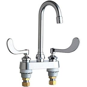 Chicago Faucets 895-317ABCP Deck Mounted Gooseneck Faucet, Chrome