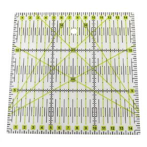 6X 6-inch Quilting Ruler Square Non-Slip Acrylic Quilting Ruler Suitable for Quilting, Sewing and DIY Craft Fabric Cutting Ruler -1PCS
