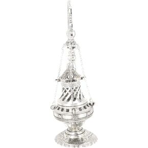 Amosfun Incense Cone Burner Vintage Decor Household Incense Burner Desktop Cross Censer Religious Worship Accessory Home Decor