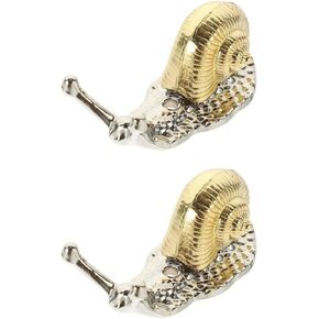 2Pcs Gold Snail Shaped Incense Burner Stick Holder Animal Shaped Home Vintage，Incense and Incense Holder