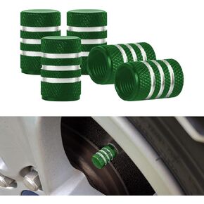 deemars 5PCS Tire Valve Stem Caps, Anti-Corrosion Premium Anodized Aluminum Alloy Tire Air Valve Caps, Car Exterior Accessories Universal Stem Covers for Cars Trucks Motorcycles SUVs and Bikes