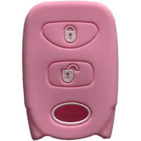 Rpkey Silicone Keyless Entry Remote Control Key Fob Cover Case protector Replacement Fit For Hyundai Accent Santa Fe Tucson Kia Rio Rio5 PLNHM-T002 95430-2E200 95430-1G000 5074A-HMT002(Pink)