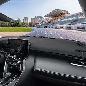 غطاء لوحة قيادة السيارة، مناسب لسيارة Toyota Venza 2021 2022 2023 غطاء قوي من الشمس مناسب حسب الطلب ومضاد للانزلاق لوحدة التحكم المركزية وواقي حصيرة لوحة القيادة، جلد