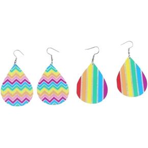 2 أزواج قوس قزح Dagnle انخفاض الأقراط فخر الأقراط الملونة الاكريليك الحب القلب ستار أقراط لطيف مضحك للنساء الفتيات خاتم هدايا مجوهرات أنيقة in Kuwait