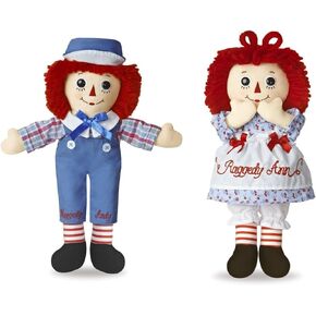 Aurora Bundle of 2 Dolls - 12'' Raggedy Ann & Raggedy Andy