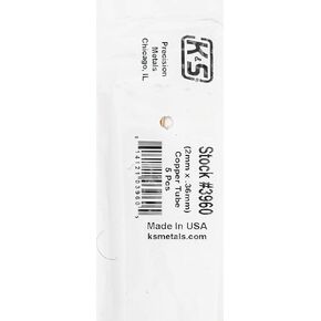 K&S Precision Metals 3962 Round Copper Tube: 4mm OD x 0.36mm Wall x 1 Meter Long, 5 Pieces, Made in USA
