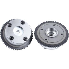 2PCS Exhaust and Intake VVT Timing Camshaft Gear Sprocket Compatible with 2013-2014 Elantra GT, Replace OE 243502E010, 243502E011