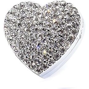 Crystal Bling Sparking Car Fragrance Heart Car Diffusser Air Freshener with Vent Clip(Pink)