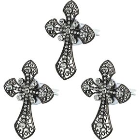 eing Car Air Freshener Auto Classic Metal Cross Modeling Air Conditioner Perfume Clip With Bling Diamonds,Black