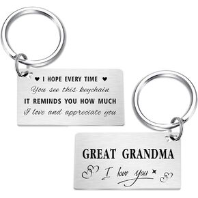 Great Grandma Gifts- Great Grandma Birthday Keychain for Women- to My Great-Grandma Gift Ideas- Great Grandma Christmas Xmas Mother's Day Valentines Easter Presents