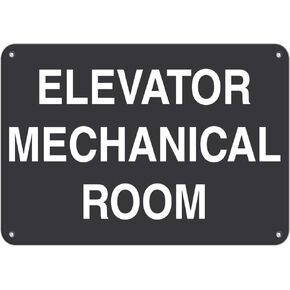 Aluminum Horizontal Metal Sign Multiple Sizes Elevator Mechanical Room Business A Grey All over Weatherproof Street Signage 10x7Inches in Saudi Arabia