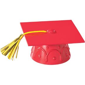 DecoPac Black Grad Cap with Tassels Cake Topper, Graduation Hat Cake Decoration, Food Safe, Pack of 24 (13062)