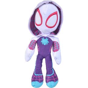 Spiderverse Ghost Spider Action Figure 25 cm Soft Toy with Glow in The Dark Eyes