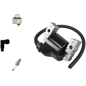 PARTSRUN Ignition Coil （ID#ZH7125） with BM11 Igniter 21119-2161 AM131398 AM132770 for Kawasaki FB460V FC400V FC420V 21121-2008 John Deere AM101065 with F7TC Spark Plug and Boot,ZF126-KIT