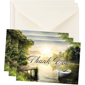 MPC Brands Thank You Cards Funeral Masculine - Bereavement Thank You Cards With Envelopes - Message Inside