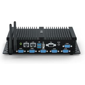 VENOEN Industrial Mini PC Fanless PC Core i5 4200U, 8G RAM 256G SSD Industrial Desktop Computer, HD, VGA, 2xRJ45 LAN, 6xRS232/485 COM, Dual Band WiFi, BT 4.2, Win 10 pro Mini Desktop PC