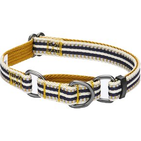 Blueberry Pet 4 Colors 3M Reflective Multi-Colored Stripe Martingale Safety Training Dog Collar, Violet and River Blue, Medium, Heavy Duty Adjustable Collars for Dogs