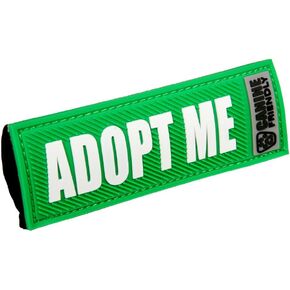 Canine Friendly Bark Notes Patch for Collar or Leash, Adopt Me, 3/4" Width