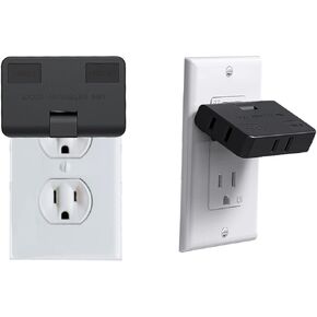 3 Way Flat Wall Outlet Extender, 2 Prong Mini Flat Wall Plug Adapter, Rotatable Flat Outlet Adapter(Easy Install & Safe), Type A,Multiple Color (6 Pack)