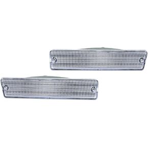 Front Side Turn Signal Assembly Front Bumper Parking Signal Light Houisings For 81-88 Oldsmobile Cutlass Supreme,2 Clear Lens Replacemen#22511039, 22511038