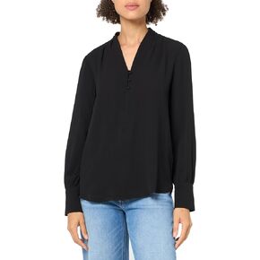 Adrianna Papell Women's Solid Long Sleeve Blouse