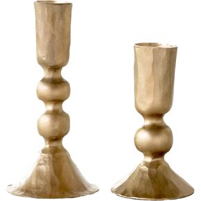 Simplistic Antique Design, Brass 3.2 x 2.4 Inches Brass Single Taper Candle Stick Holder