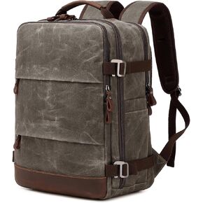 Travel Backpack for Men Women Carry On Backpack Flight Approved Personal Item Backpack, 17 inch Laptop Backpack Casual Daypack Weekender Business Hiking Backpack, Black Gray