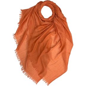 Women Modal Blend Scarf - Gently Frayed Ends Neck Accessory Cute Lightweight Holiday Wrap